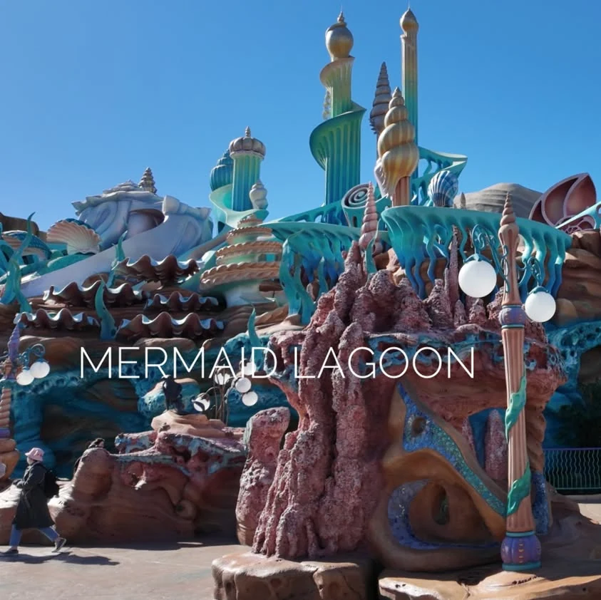 อาคารและประตูทางเข้า Mermaid Lagoon สีสดใส
