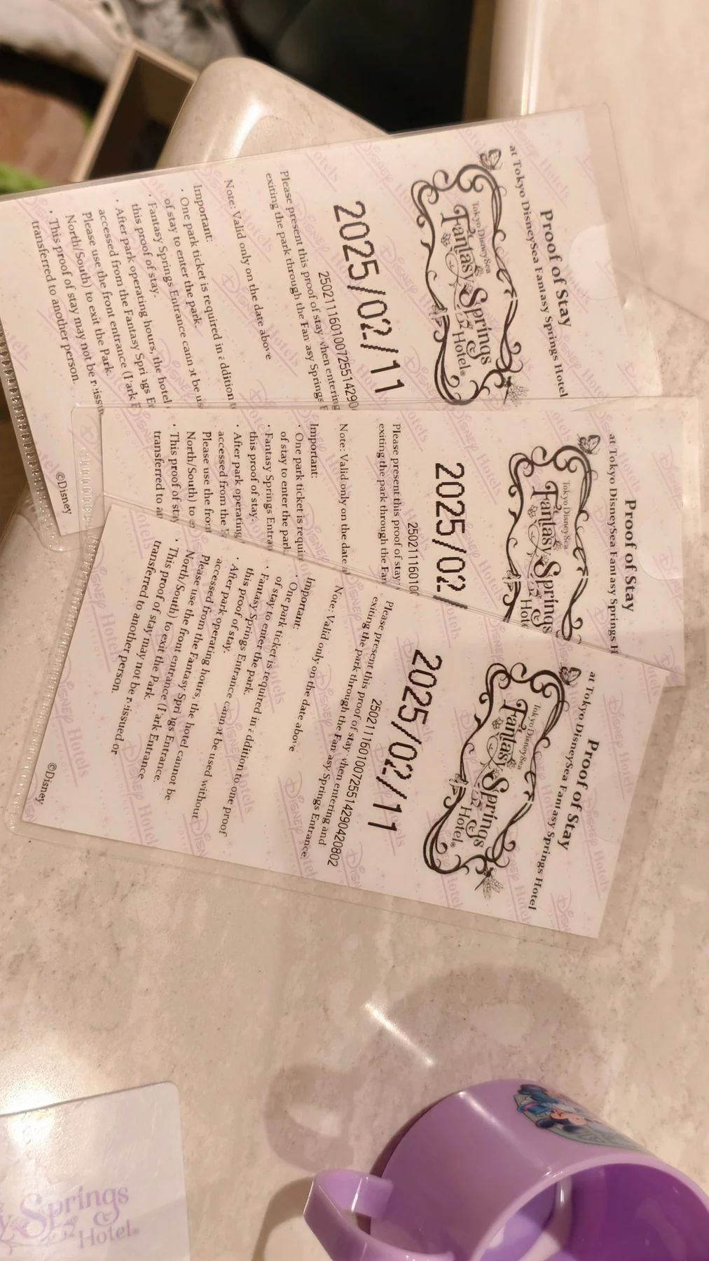 บัตร Proof of Stay ลงวันที่ 11 กุมภาพันธ์ 2025