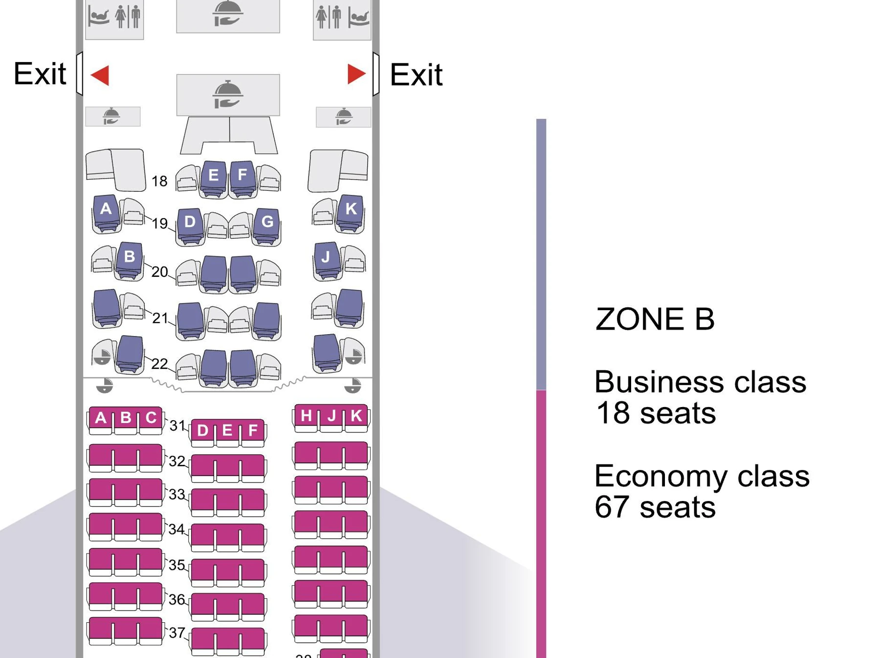 ผังที่นั่งจากโพสต์เดิม ตำแหน่งที่เราเลือกคือแถว 31 ของเครื่องที่ใช้เดินทางครั้งนี้